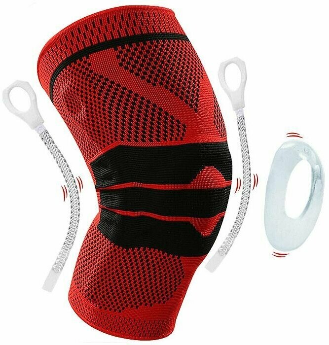 фото C33330 Наколенник эластичный с гелем р. XL (красный)