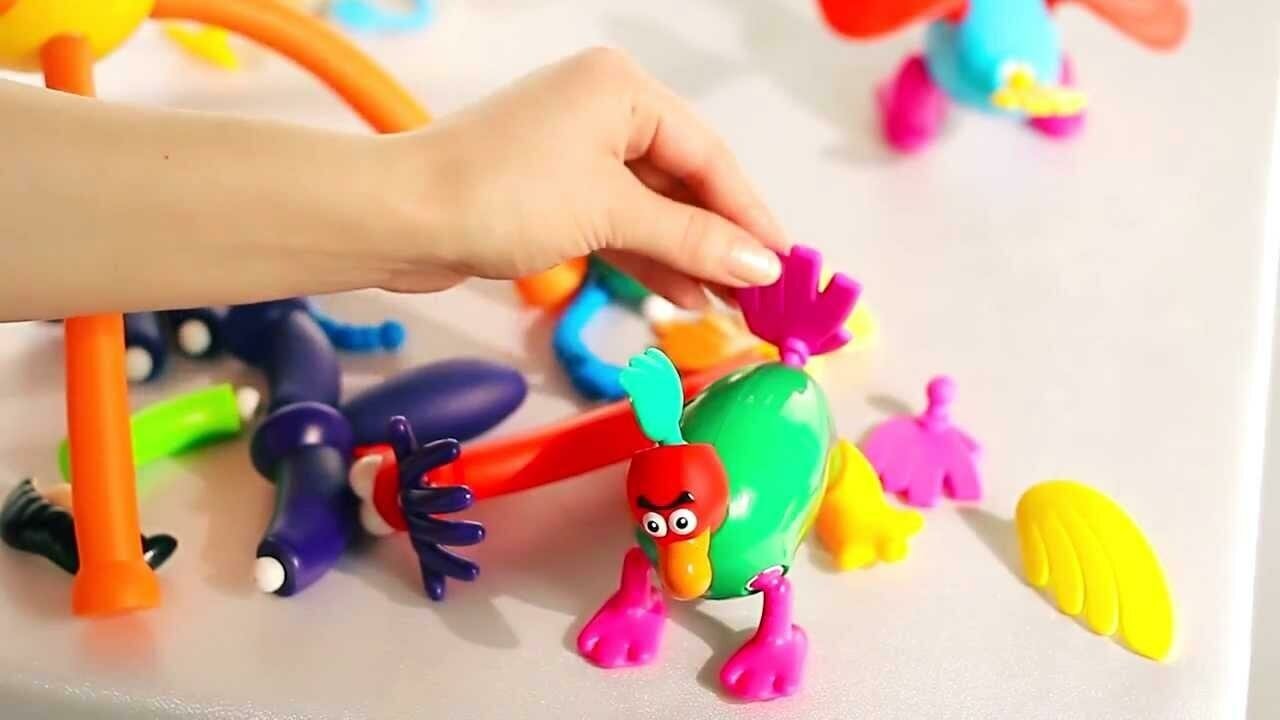 Конструктор-звери Мир фантазий, 16 деталей Kidsmart - фото №4