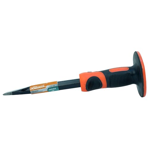 Зубило 16х250 мм закаленная сталь обрезиненная рукоятка с защитой Sturm 643₽