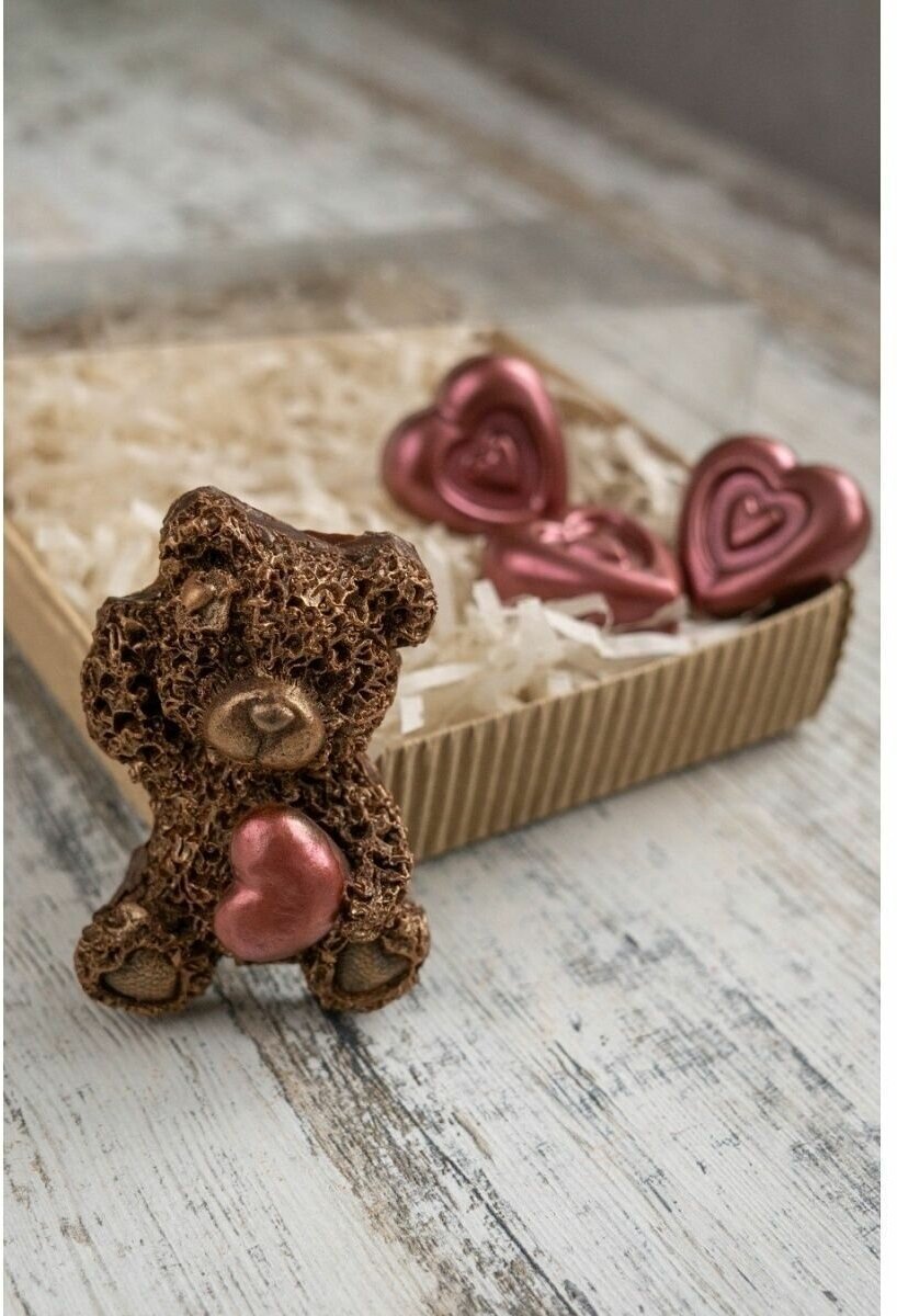 Шоколадная фигурка сладкий подарок №21 "Шоколадный мишка" - фотография № 3