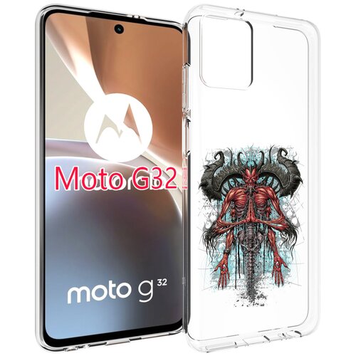 Чехол MyPads дьявол для Motorola Moto G32 задняя-панель-накладка-бампер