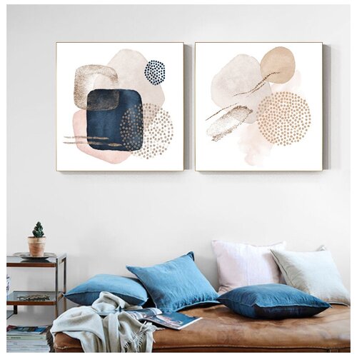 Комплект интерьерных картин (2 шт по 50х50см) в спальню/гостиную/зал 