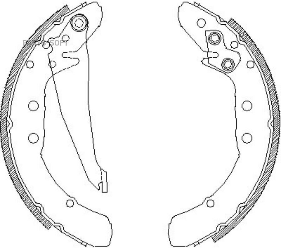 4397.00_=530SBS=362220B=FSB409 ! колодки барабанные\Audi 100 2.0/2.0D 84-90, VW Passat 1.6-1.9TD 88-96 REMSA / арт. 439700 - (1 шт)