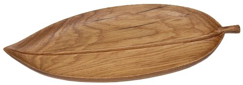 Деревянная тарелка из массива дуба Лист блюдо 16 х 35,4 см