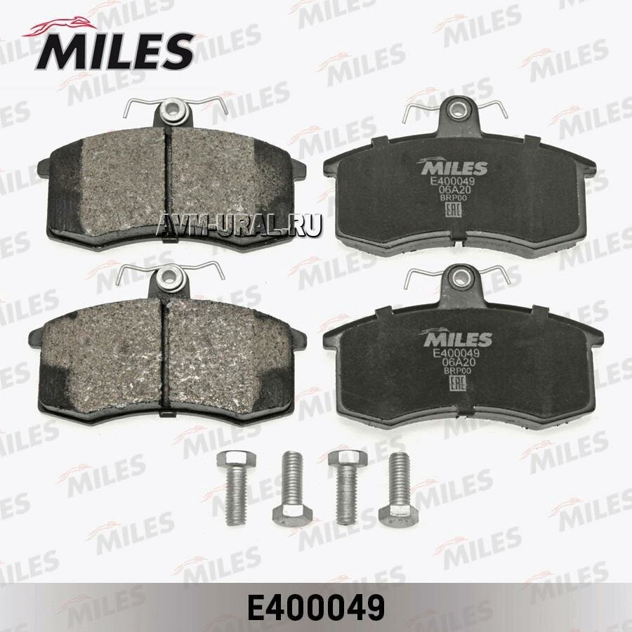 MILES E400049 Колодки тормозные передние (без датчика) (Смесь Low-Metallic) (LADA SAMARA, KALINA, GRANTA, 2110-2112, DUTSUN ON-DO / MI-DO) (TRW GDB469) E400049