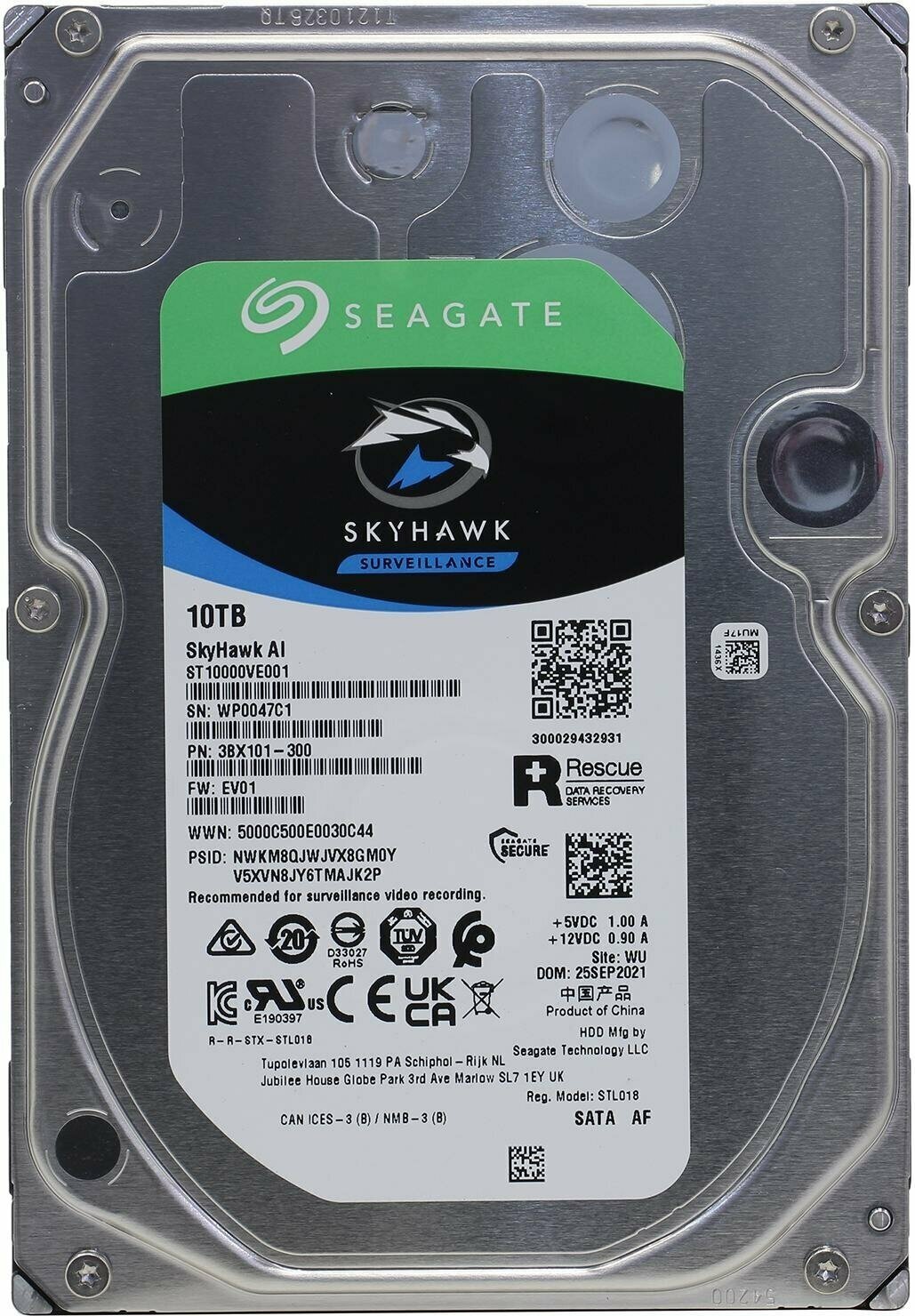 Жесткий диск Seagate SkyHawkAI , 10ТБ, HDD, SATA III, 3.5" - фото №7