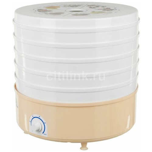 Сушилка для овощей и фруктов ротор Дива СШ-007-04 белый 5 поддонов 856100₽