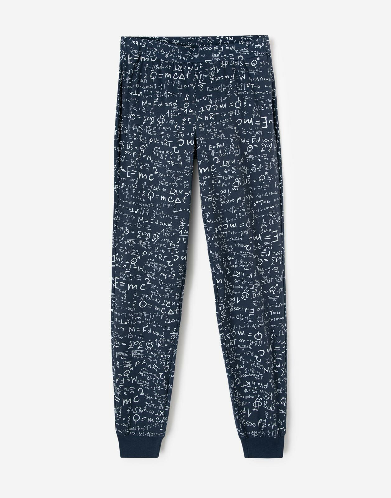 Синие пижамные брюки Jogger с принтом, XS/164 (40) - фотография № 1