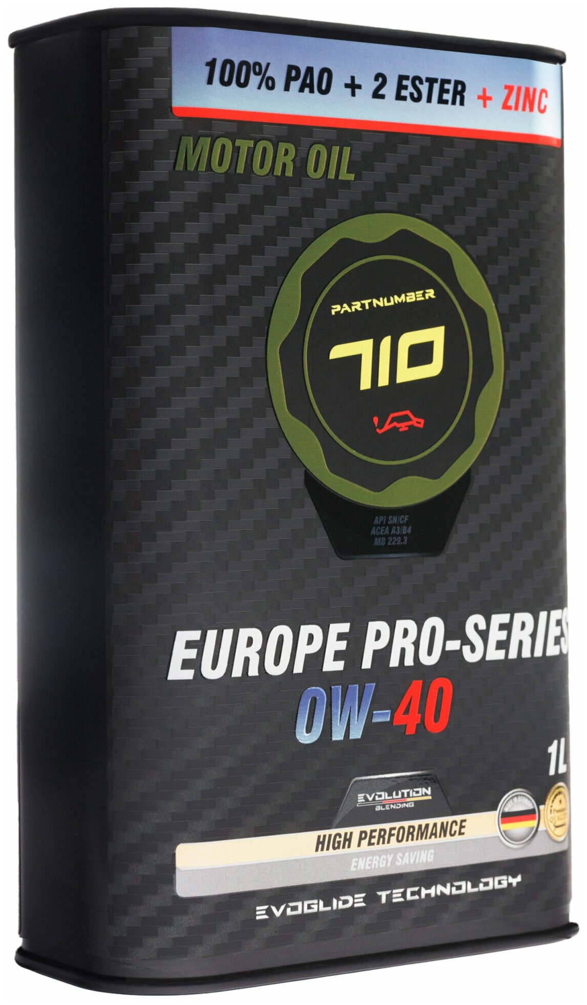 Масло моторное PARTNUMBER 710 Europe PRO Series 0W-40 1 литр