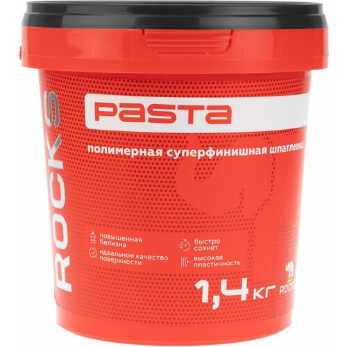 Шпатлевка полимерная суперфинишная Rocks Pasta 1,4 кг шпатлевка полимерная суперфинишная влагостойкая rocks pasta wr 1 3 кг