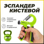 Эспандер кистевой HARBR FITNESS регулируемый пружинный для фитнеса рук спорта дома, нагрузка 5-60 кг