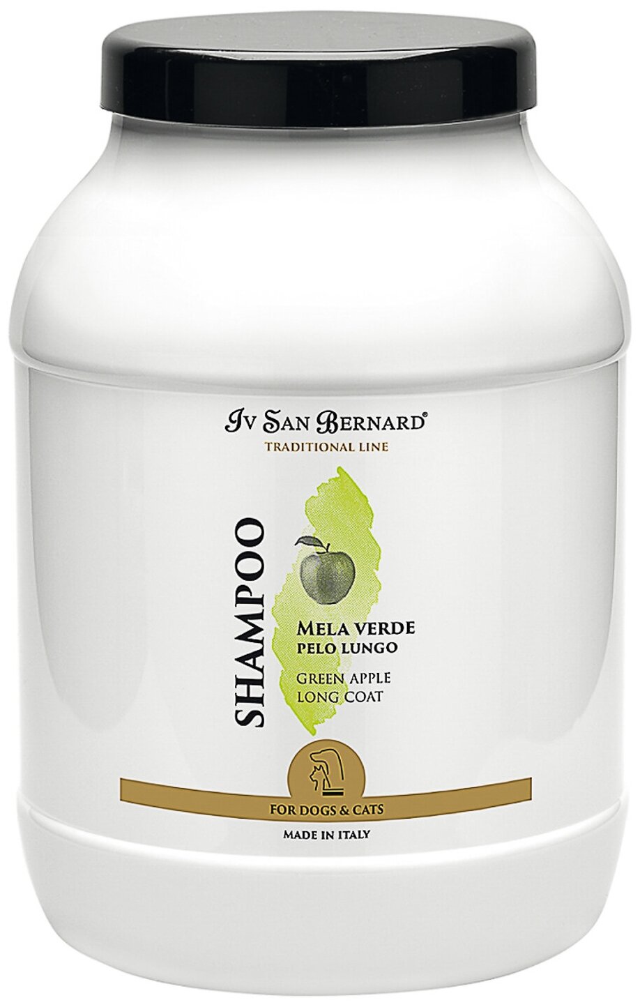 фото Шампунь -шампунь Iv San Bernard Traditional Line Green Apple для кошек и собак с длинной шерстью