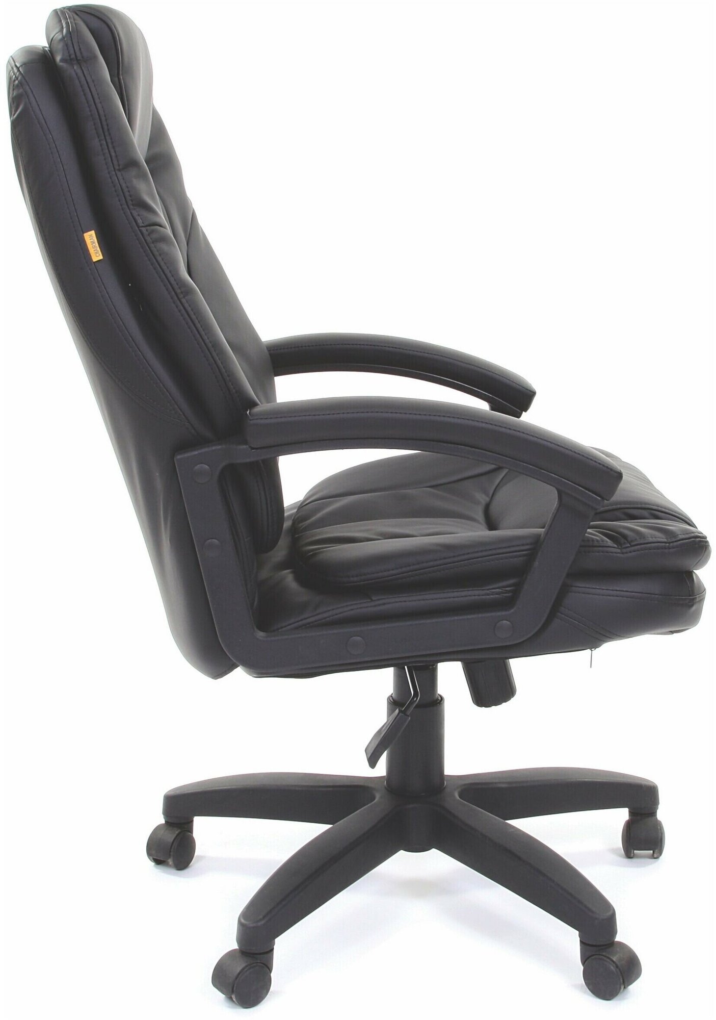 Офисное кресло, кресло руководителя CHAIRMAN 668 в черном пластике, экокожа, черный - фотография № 3