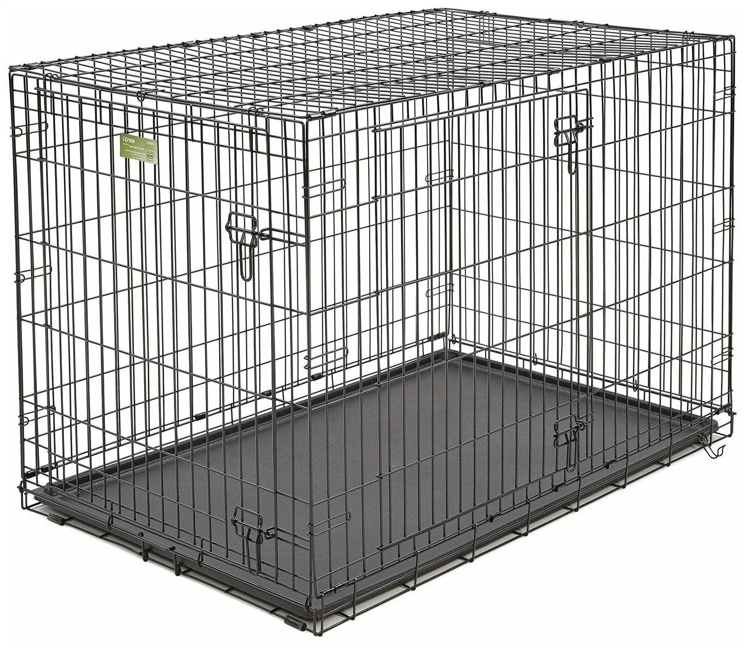 Клетка MidWest iCrate для собак 124х79х82h см, 2 двери, черная - фотография № 19
