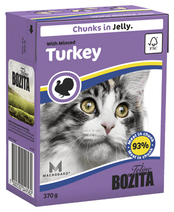 Влажный корм для кошек Bozita со скумбрией 370 г (кусочки в желе) - фотография № 3