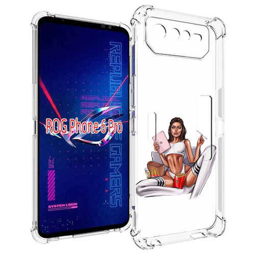 Чехол MyPads Модная-иллюстрация-девушки женский для Asus ROG Phone 6 Pro задняя-панель-накладка-бампер