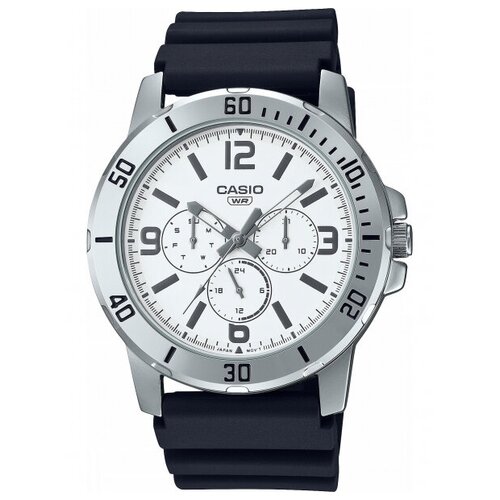 Наручные часы CASIO Collection, серебряный, черный наручные часы casio mtp vd300 1budf