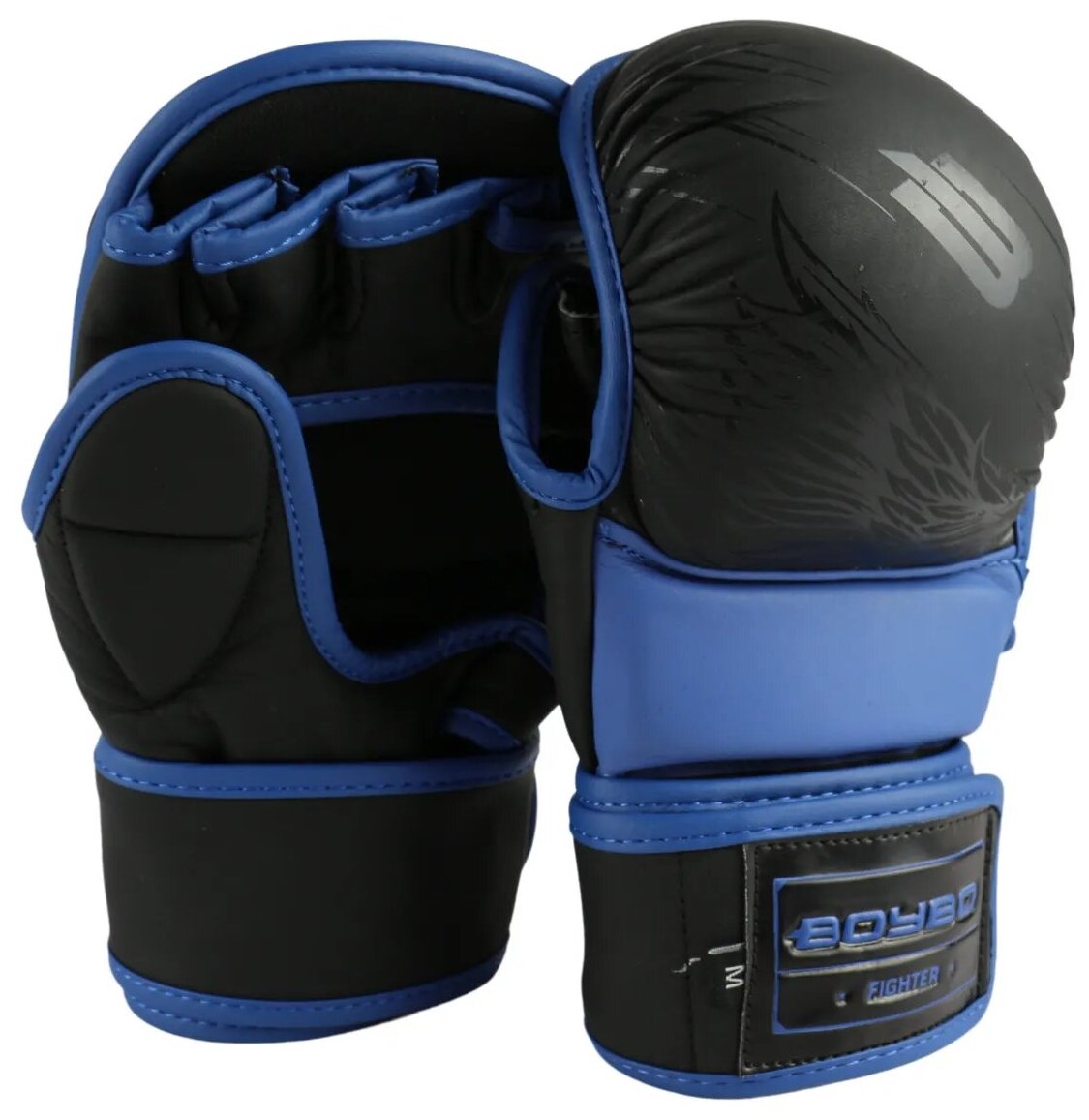 Перчатки MMA BoyBo Wings черно-синие (S)