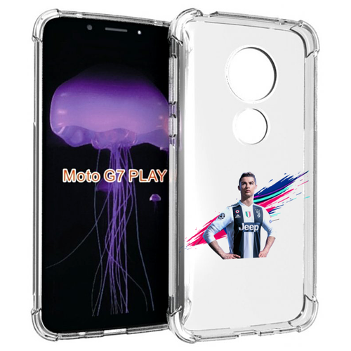 Чехол MyPads fifa-Криштиану-Роналду мужской для Motorola Moto G7 Play задняя-панель-накладка-бампер