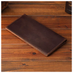 Кожаный мужской кошелёк FLASKFUR, винтажный, вместительный бумажник из натуральной кожи с отделениями для карт и наличных денег, подарок мужчине - изображение