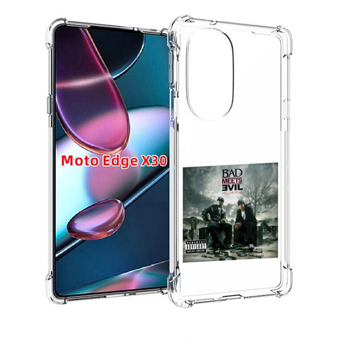 Чехол MyPads Eminem BAD MEETS EVIL – HELL THE SEQUEL для Motorola Moto Edge X30 задняя-панель-накладка-бампер