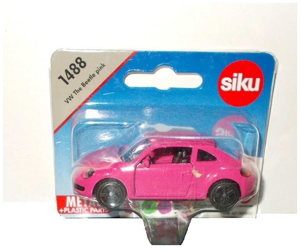 Масштабная модель Siku VW Жук розовый 7 см - фото №3
