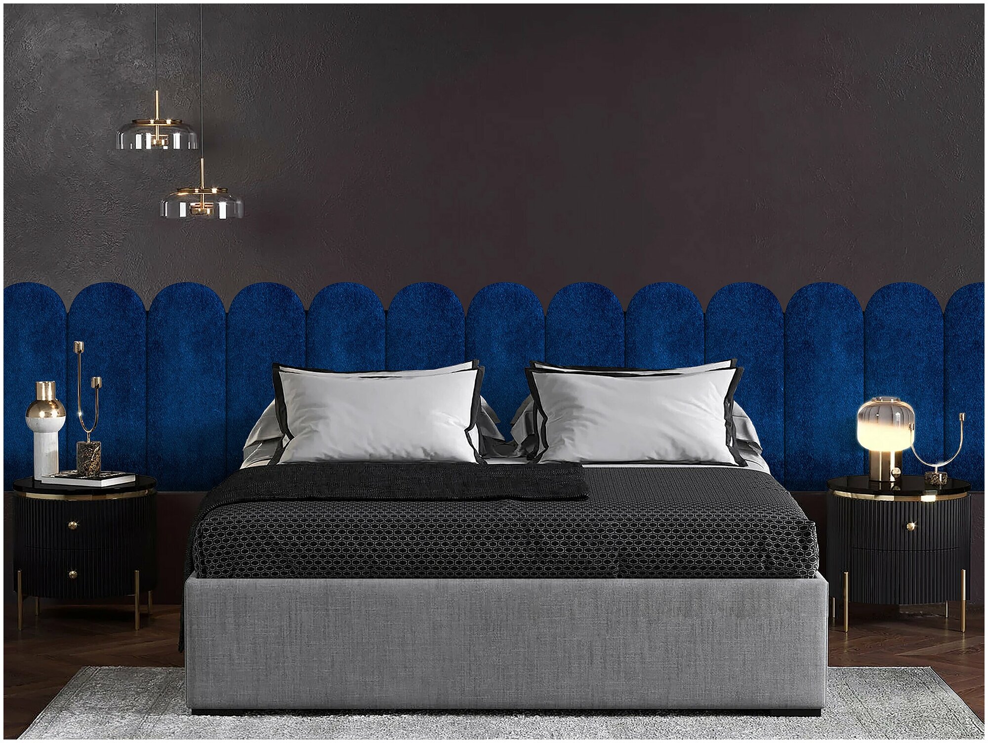 Панель кровати Velour Blue 30х60R см 4 шт.