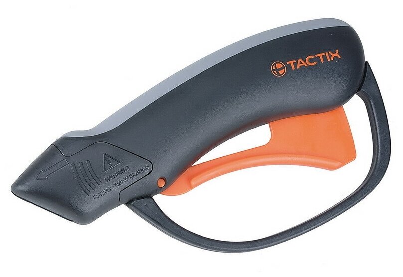 Нож TACTIX пластиковый безопасный с выдвижным трапециевидным лезвием