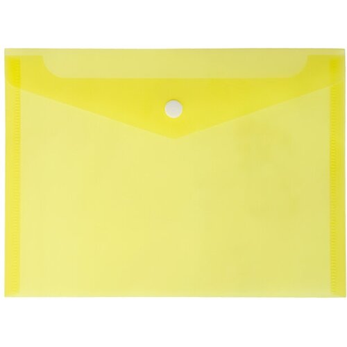 Папка-конверт на кнопке А5, 180 мкм Calligrata, жёлтая(10 шт.)