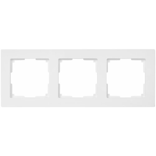 Рамка для розеток и выключателей Werkel Stark 3 поста, цвет белый