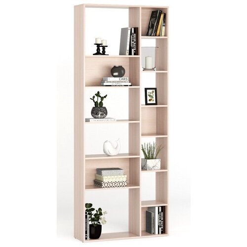 Стеллаж открытый Алстар-12 дуб молочный