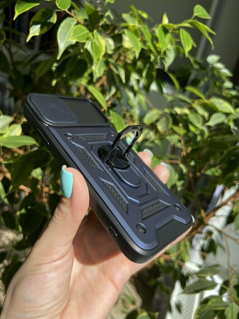 Чехол противоударный для Apple iPhone 11 / Айфон 11 с защитой камеры armors (Темно-синий) — фото 1