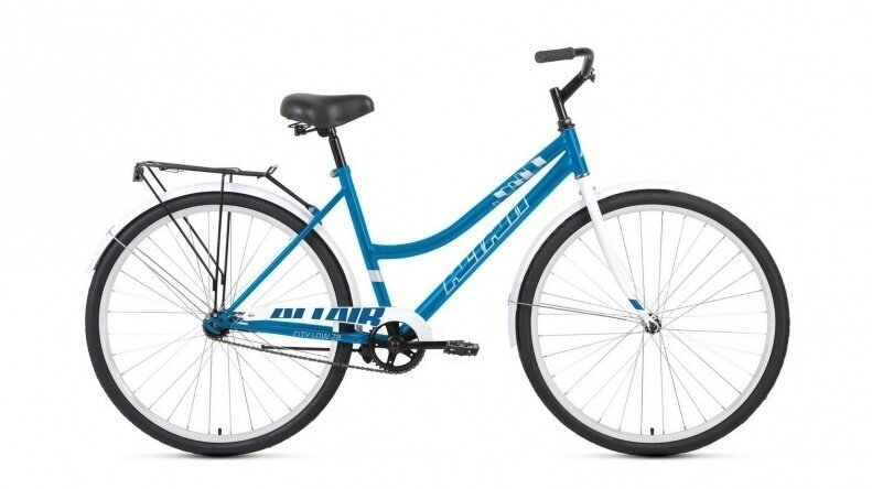 Городской велосипед ALTAIR CITY 28 LOW 2023 голубой/белый (требует финальной сборки)