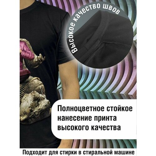 фото Футболка будь на стиле, хлопок, размер xl, черный