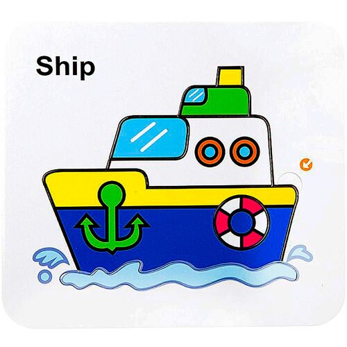 BONDIBON Водная раскраска-пазл Корабль (ВВ2347) водная раскраска пазл кролик многоразовая вв3695