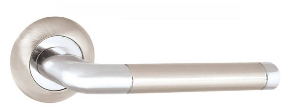 Ручка дверная Punto Rex круглая розетка (матовый никель/хром)