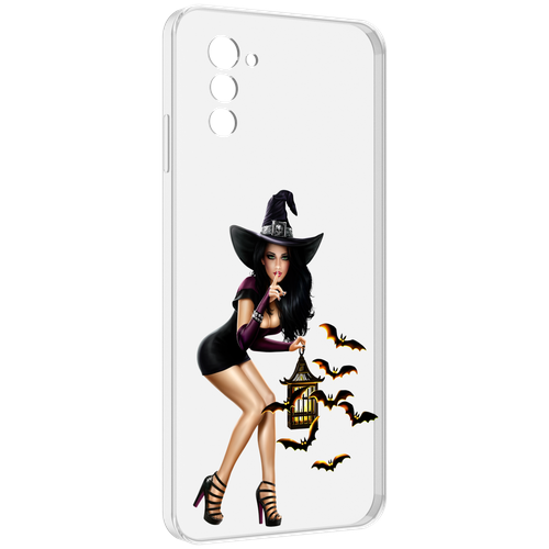 Чехол MyPads девушка-ведьма женский для UleFone Note 12 / Note 12P задняя-панель-накладка-бампер