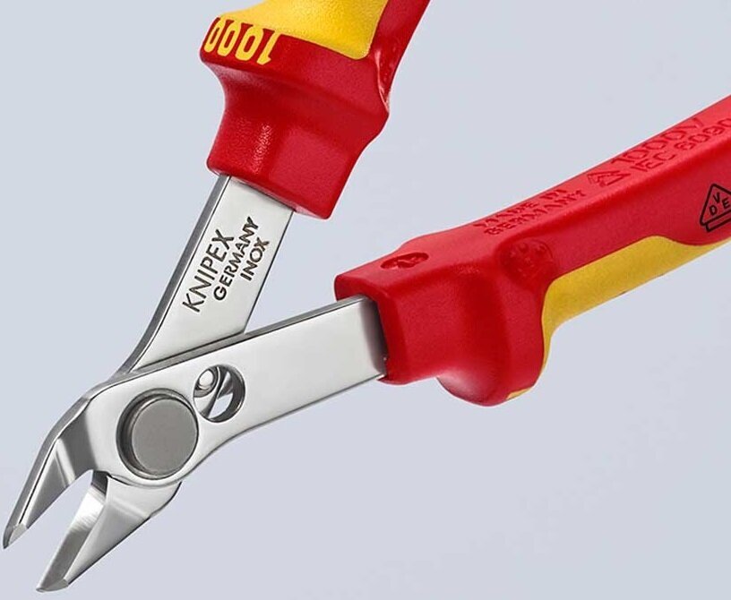 Прецизионные бокорезы KNIPEX Electronic Super Knips VDE, без фаски, L-125 мм, INOX KN-7806125 - фотография № 10