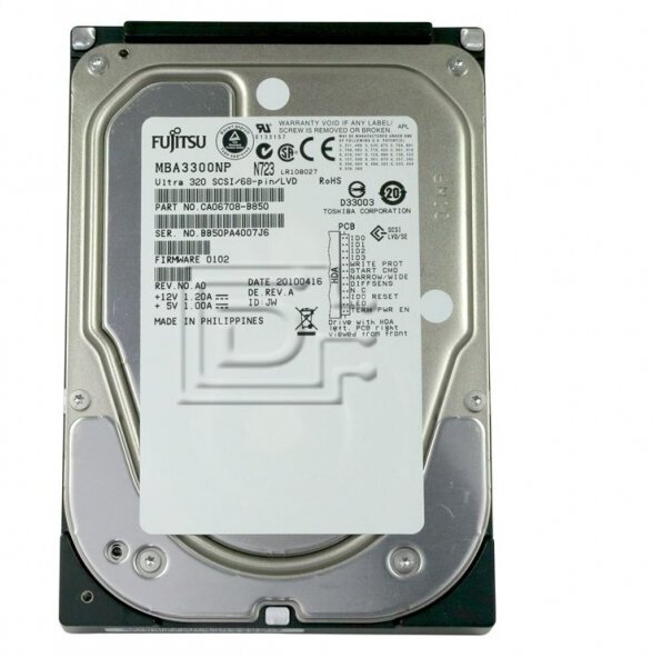 Жесткий диск Fujitsu MBA3300NP 300Gb 15000 U320SCSI 3.5" HDD