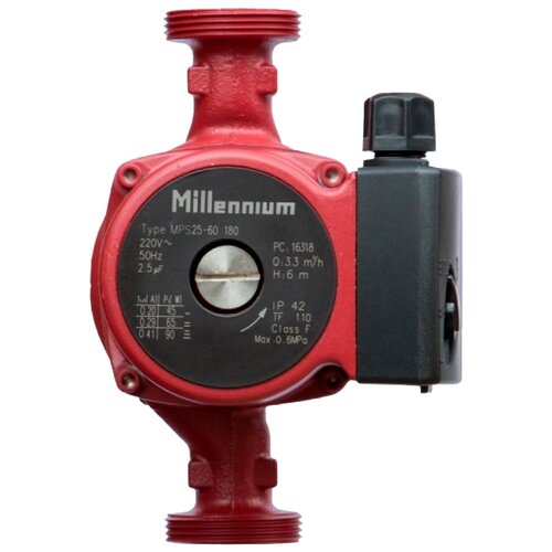 Циркуляционный насос Millennium MPS 25-60 (180 мм) (60 Вт) циркуляционный насос millennium mps 32 60 180 мм 60 вт