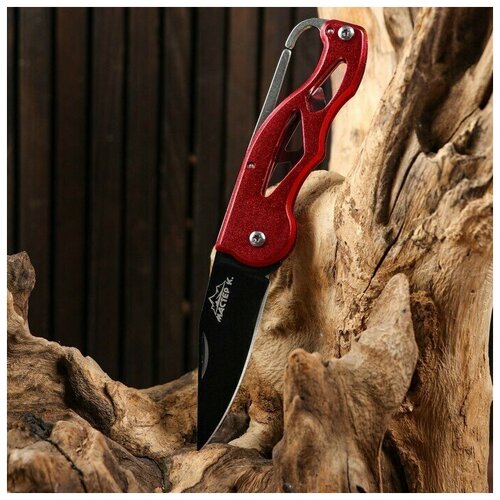 фото Нож складной "красный дракон" с карабином, цвет микс, 16,5см, клинок 6,5см мастер к.
