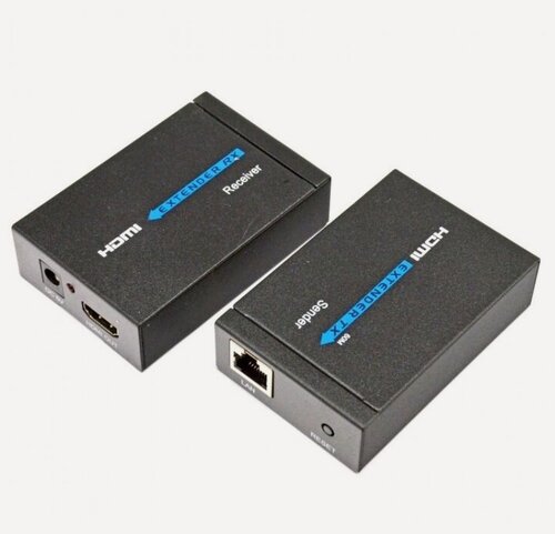 Изображение товара Удлинитель HDMI сигнала на 60 метров по витой паре Cat 5/6 с разрешением 1080p(Full HD)