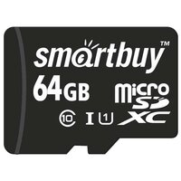 Micro SDXC карта памяти Smartbuy 64GB Class 10 UHS-1 (с адаптером SD)