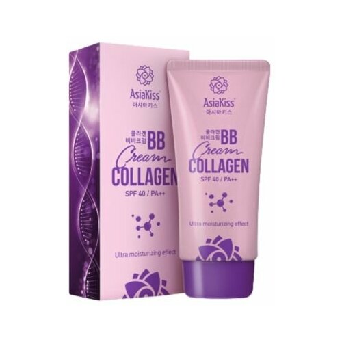 AsiaKiss BB-крем для лица с коллагеном и ультра увлажняющим эффектом BB Cream Collagen SPF 40 PA++, 60 мл