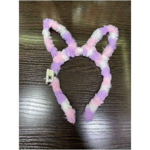 Ободок ушки Зайчик радужный/сфетяшийся /12 см