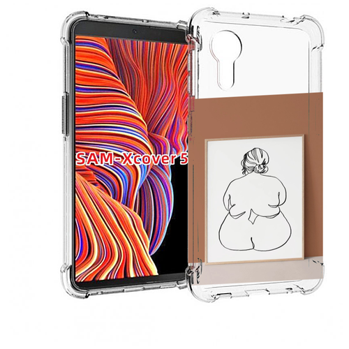 Чехол MyPads Body Positive Female Figure Line Art женский для Samsung Galaxy Xcover 5 задняя-панель-накладка-бампер чехол mypads body positive female figure line art женский для nokia c21 plus задняя панель накладка бампер