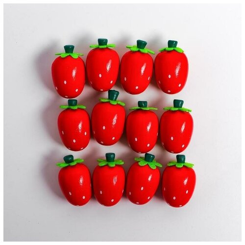 Счётный набор Клубничка 12 ягод 3 2 см 878₽