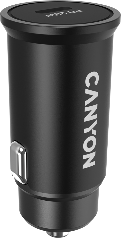 Автомобильное зарядное устройство Canyon C-20 (PD 20W, USB-C), черный