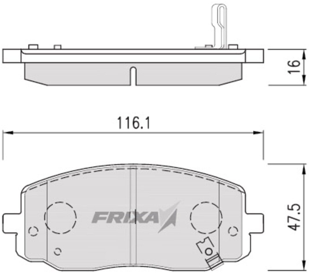 Колодки тормозные KIA Picanto (04-) передние (4шт.) FRIXA FPK20