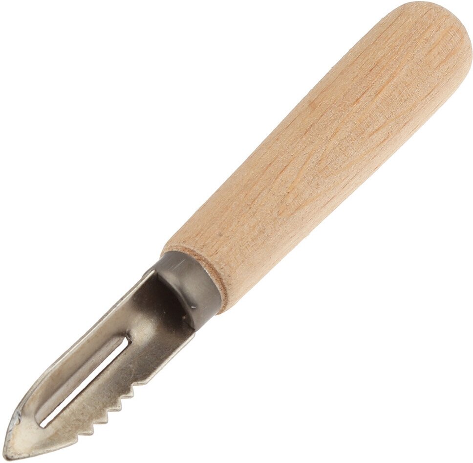 --- Овощечистка «Традиционная», 14×2 см, с лакированной деревянной ручкой - фотография № 3